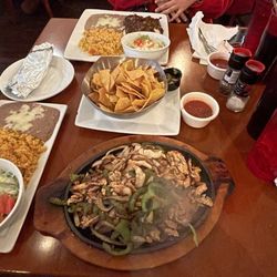 Tequila's Town - Chicken fajitas with corn tortillas  Mole Poblano