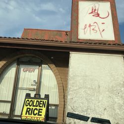 Golden Rice Chinese Restaurant - Exterior. Looks closed but is in fact open!