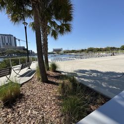 Julian B. Lane Riverfront Park Dog Park - The view 200 feet down the river from the park.
