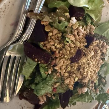 Henrietta's Table - Busa Farm Beets & Farro Salad (with goat cheese requested on the side) - New American Near Me - Cambridge, Massachusetts