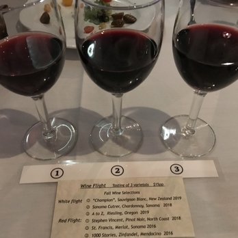 Shiro - Red wine flight: '18 Pinot Noir, '16 Merlot, and '16 Zinfandel. - Asian Fusion Near Me - South Pasadena, California Shiro - Red wine flight: '18 Pinot Noir, '16 Merlot, and '16 Zinfandel. - Asian Fusion Near Me - South Pasadena, California