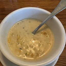 Complimentary Corn chowder soup