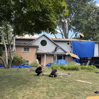 Platinum Exteriors - PM and Owner working during our roofing job! - Roofing Near Me - Bruce Twp, Michigan