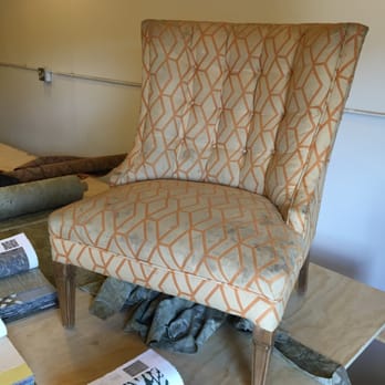 Green Chair Upholstery - before - Furniture Reupholstery Near Me - Chico, California