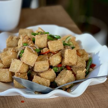 606 - Salt & Pepper Fried Tofu and String Beans done right - Hong Kong Style Cafe Near Me - San Francisco, California