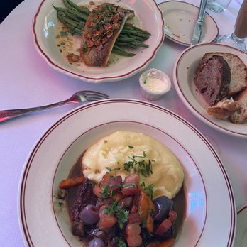 Le Diplomate - Trout and Beef Bourguignon - Brasseries Near Me - Washington, DC, District of Columbia