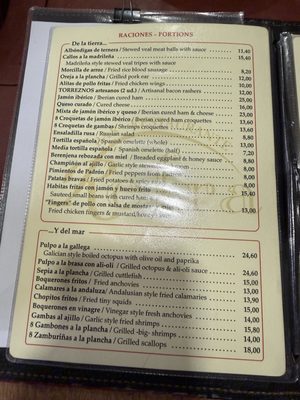 Menu photo 1 Refra Madrid, M