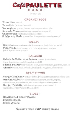 Menu photo 8 Café Paulette Brooklyn, NY Menu photo 8 Café Paulette Brooklyn, NY