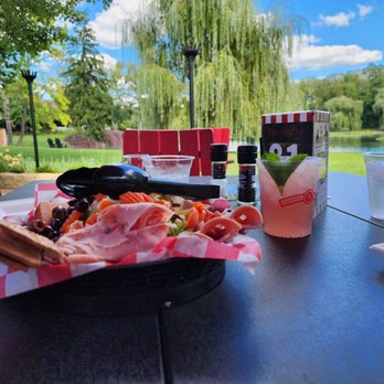 Gervasi Vineyard Resort & Spa - View from our table with drinks - Italian Near Me - Canton, Ohio