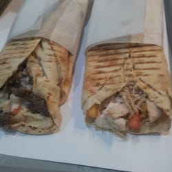 Ya Hala - Shawarma boeuf à gauche et poulet à droite