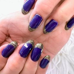 City Nails II - Mardi Gras nails. Trying new nail place. Second try.
