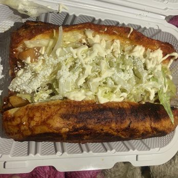 Los Pambazos - Pambazo: chorizo, potatoes, lettuce, sour cream and cheese - Food Trucks Near Me - San Jose, California