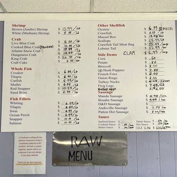 La Seafood Market - Menu - Seafood Markets Near Me - Decatur, Georgia