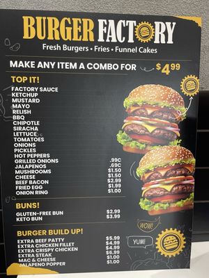 Menu photo 1 Burger Factory Toronto, ON