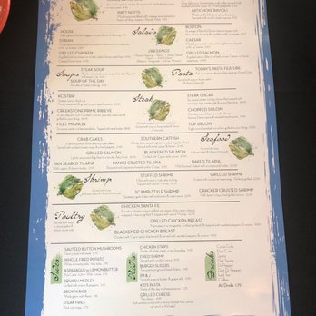The Artichoke Restaurant & Bar - Menu - New American Near Me - Langley, Oklahoma