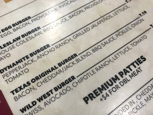 Menu photo 7 Stomp's Burger Joint 2 Pearland, TX