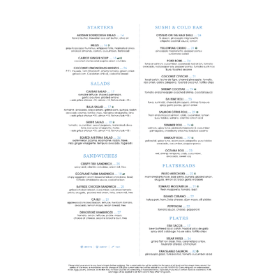 Menu photo 3 Oceana Coastal Kitchen San Diego, CA Menu photo 3 Oceana Coastal Kitchen San Diego, CA