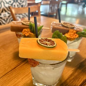 Cocina De Barrio - Mango paleta margarita and tamarindo paleta margaritas. - Mexican Near Me - San Diego, California Cocina De Barrio - Mango paleta margarita and tamarindo paleta margaritas. - Mexican Near Me - San Diego, California