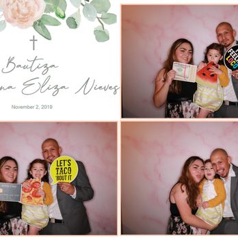 Pause and Pose Photobooth - Pink marble backdrop. - Photo Booth Rentals Near Me