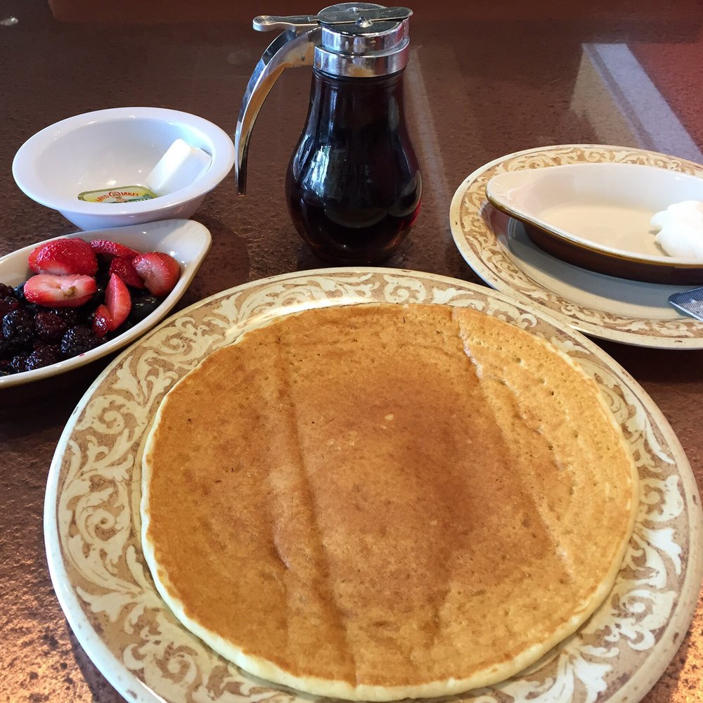 Another Broken Egg Cafe - Gluten free pancake and a perfectly poached egg! - Breakfast & Brunch Near Me - Shenandoah, Texas