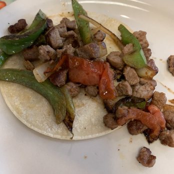 Delicias Cafe - One beef taco with peppers - Mexican Near Me - Albuquerque, New Mexico