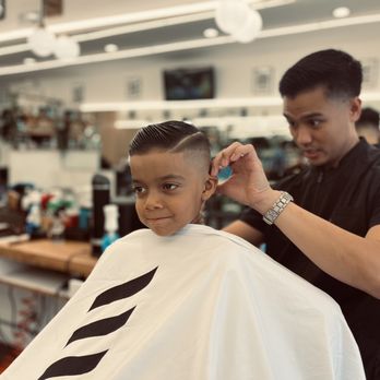 Basic Barber - Kiyoshi first day of school hair cut; courtesy of Tam - Barbers Near Me - Costa Mesa, California