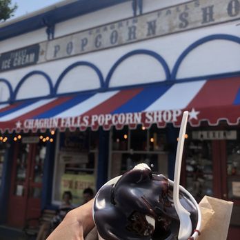 Chagrin Falls Popcorn Shop - Vanilla custard with hot fudge - Coffee & Tea Near Me - Chagrin Falls, Ohio Chagrin Falls Popcorn Shop - Vanilla custard with hot fudge - Coffee & Tea Near Me - Chagrin Falls, Ohio