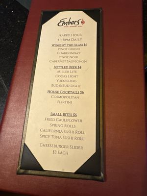 Menu photo 5 Embers Cincinnati, OH