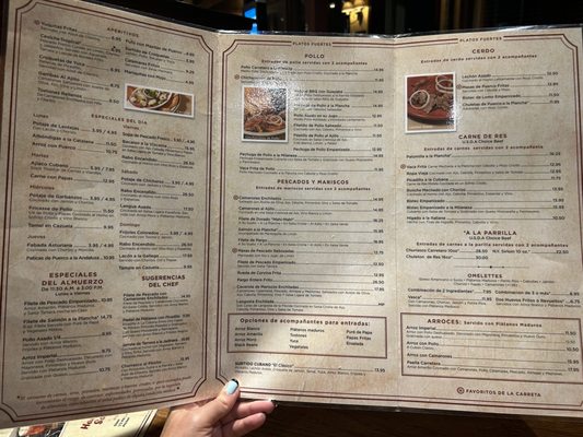 Menu photo 3 La Carreta Miami, FL