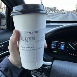Pistachio latte to go