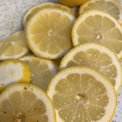 Rainbow Fish Market - Slices of Limon for my fish dish.