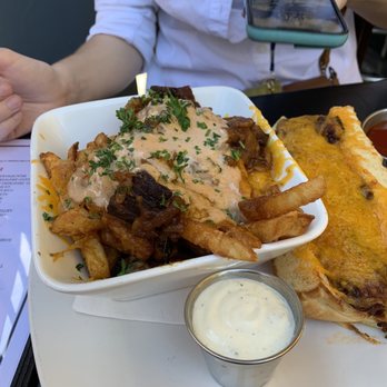 Morrison - Cheese fries with bacon jam, chili cheese dog - Gastropubs Near Me - Los Angeles, California