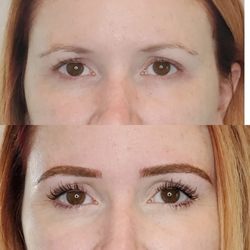 Bijou Beauty - Combo brows before & after Giving new life to lackluster brows!