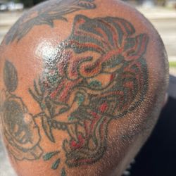 Davinci Tattoo & Piercing - Ol Skool tiger style! Thank you Steve!