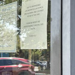 AT&T Store - The sign posted outside
