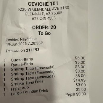 Ceviche 101 - Seafood Near Me - Glendale, Arizona