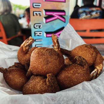 Pinky's Westside Grill - Shrimp corn dogs (insta: @mmmashterchef) - Burgers Near Me - Charlotte, North Carolina