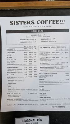 Menu photo 4 Sisters Coffee Company Sisters, OR Menu photo 4 Sisters Coffee Company Sisters, OR