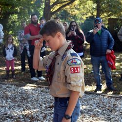 Franklin-Sloan Veterans of Foreign Wars Post 7383 - Boy Scouts participating in a flag retirement ceremony at the Post