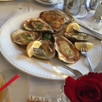Grasso's - Fresh Blue Point oysters, baked with pesto sauce. - Seafood Near Me - Cold Spring Harbor, New York