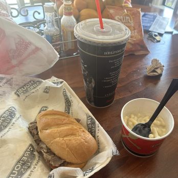 Firehouse Subs Belle Fleur Center - Firehouse steak and cheese sub & Mac n cheese - Sandwiches Near Me - Bellflower, California