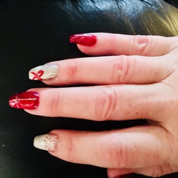 Deluxe Nails - Hard to see from this photo but my nails are gorgeous!! - Nail Salons Near Me - Bartlett, Illinois Deluxe Nails - Hard to see from this photo but my nails are gorgeous!! - Nail Salons Near Me - Bartlett, Illinois