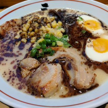 Sansotei Ramen - Tonkatsu Black with Extra Chashu and Corn - Ramen Near Me - Toronto, Ontario