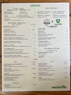 Menu photo 8 Westville Dumbo Brooklyn, NY