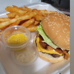 Vannah's Food For Da Soul - Bacon cheese burger and fries