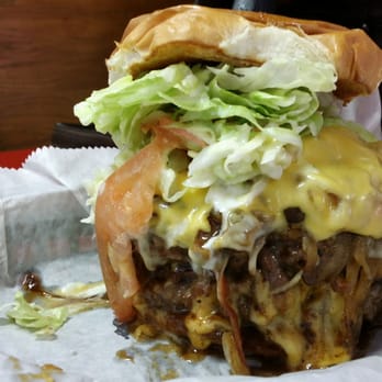 Wink's Drive-In - This behemoth is the JUNKYARD burger! The dbl. To be specific; bacon, coleslaw, "special sauce", and cheese. - Seafood Near Me - Barberton, Ohio Wink's Drive-In - This behemoth is the JUNKYARD burger! The dbl. To be specific; bacon, coleslaw, "special sauce", and cheese. - Seafood Near Me - Barberton, Ohio