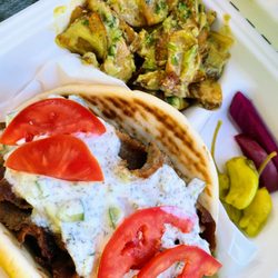 The Green Olive - Gyro Wrap with Spicy Potatoes
