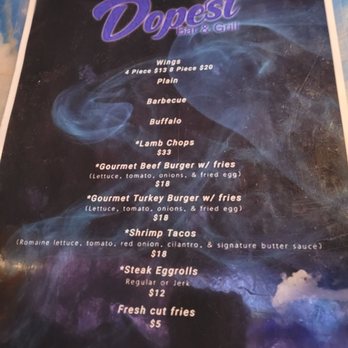 Dopest Bar & Grill - Menu - Bars Near Me - Chicago, Illinois Dopest Bar & Grill - Menu - Bars Near Me - Chicago, Illinois