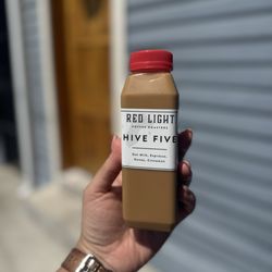 Red Light Coffee Roasters - This color latte is what dreams are made of! Love that I could take it to go!