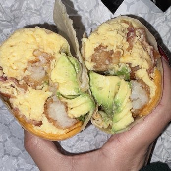 Egg Tuck - Eggcellent Burrito w/ cheese, avocado and bacon - Coffee & Tea Near Me - Anaheim, California